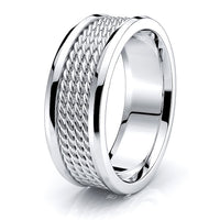 Easton Hand Woven Mens Wedding Ring