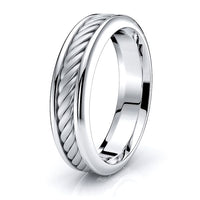 Xander Mens Hand Braided Wedding Band