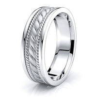 Emmett Hand Woven Mens Wedding Band