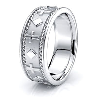 Thaddeus Religious Hand Woven Mens Wedding Ring
