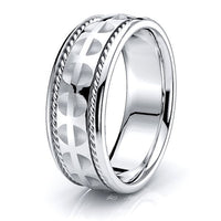 Bastian Hand Woven Mens Wedding Ring