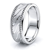 Lennox Mens Hand Braided Wedding Band