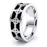 Ezekiel Celtic Cross Mens Wedding Band