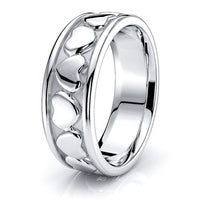 Phineas Handmade Heart Mens Wedding Band
