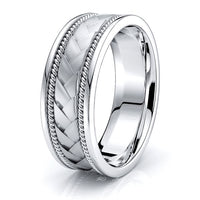 Frederick Mens Hand Braided Wedding Ring