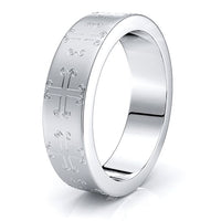 Sullivan Solid 7mm Cross Mens Wedding Band