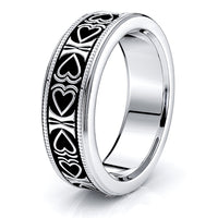 Reuben Solid 6mm Heart Mens Wedding Ring