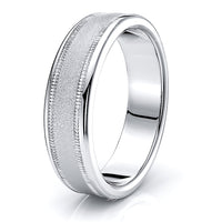 Gray Solid 6mm Mens Wedding Band