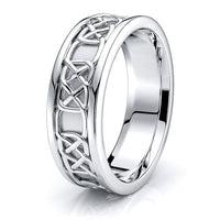 Aife Celtic Knot Mens Wedding Band