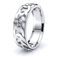 Aileen Celtic Knot Mens Wedding Ring