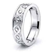 Emer Celtic Knot Mens Wedding Ring