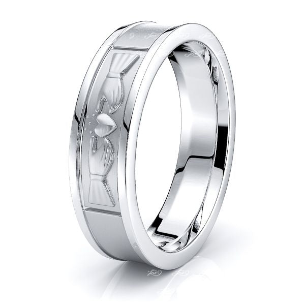 Dylan Claddagh Mens Wedding Band