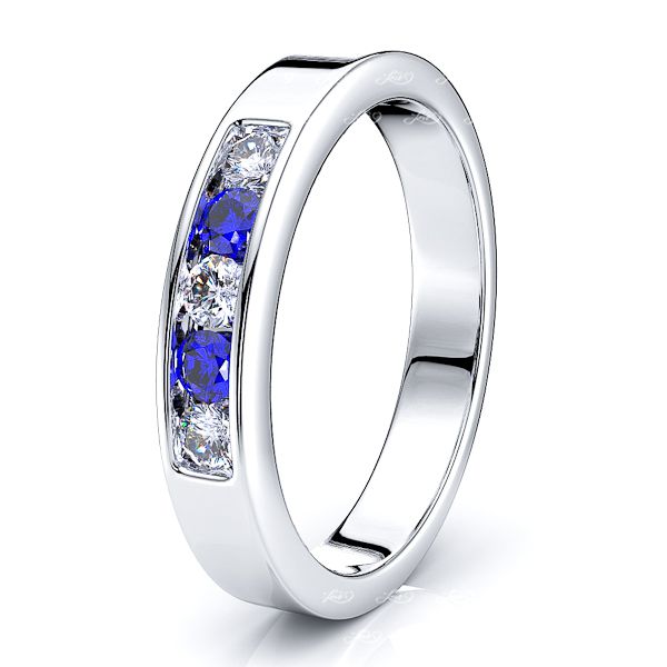 White Diamond and Blue Sapphire
