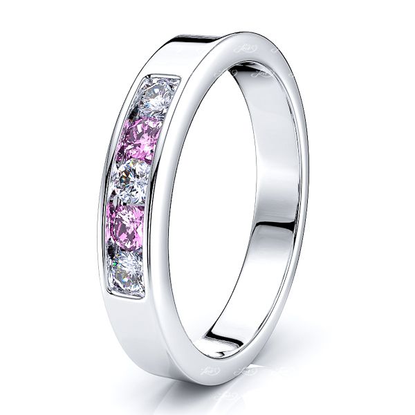 White Diamond and Pink Sapphire