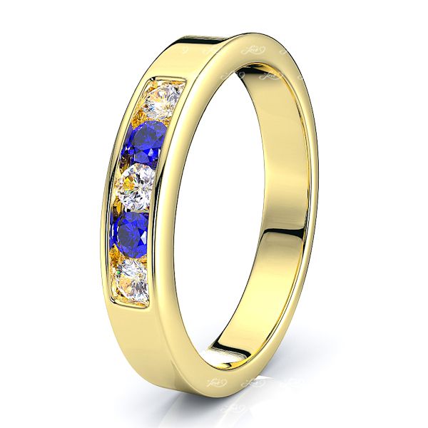Yellow Diamond and Blue Sapphire