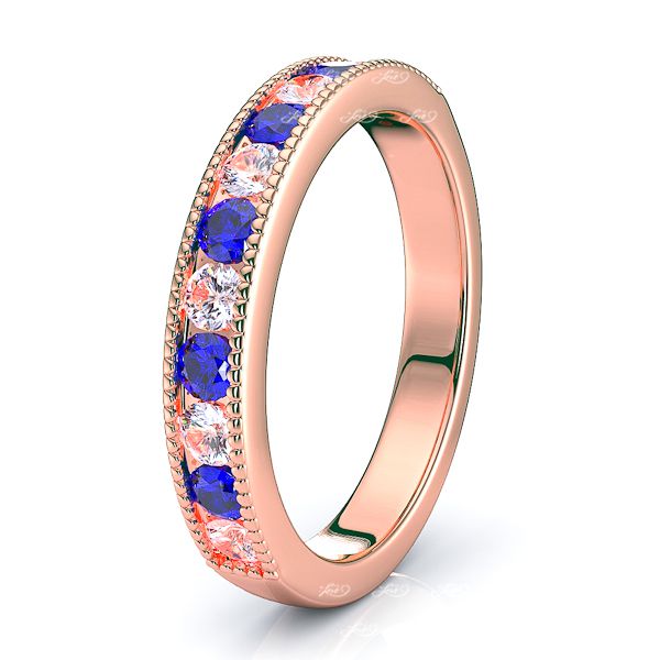 Rose Diamond and Blue Sapphire