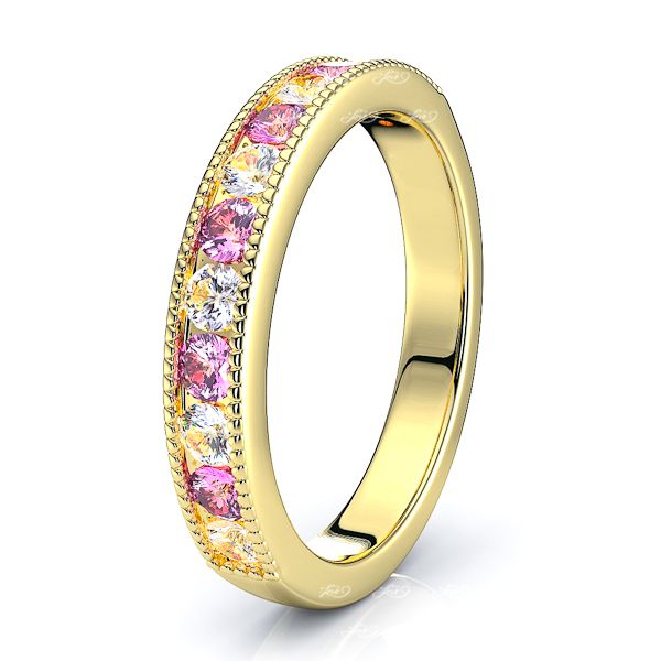 Yellow Diamond and Pink Sapphire