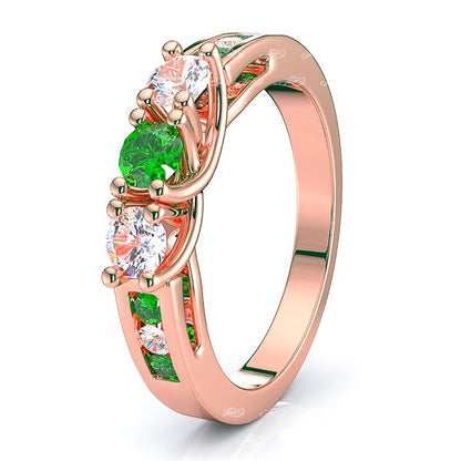 Rose Diamond and Emerald