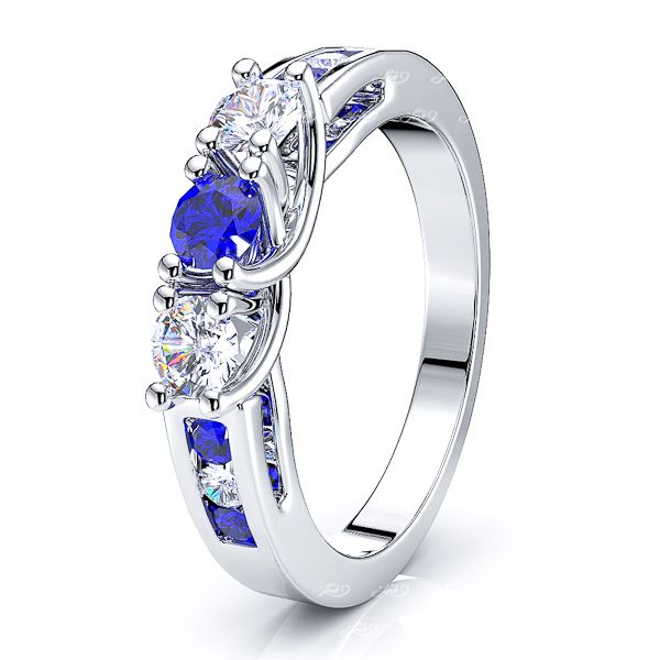 White Diamond and Blue Sapphire