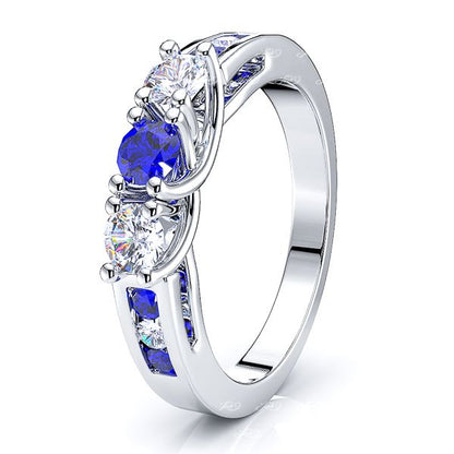 White Diamond and Blue Sapphire