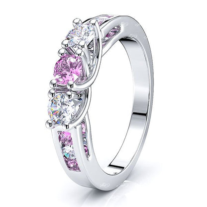 White Diamond and Pink Sapphire