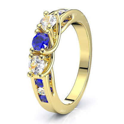 Yellow Diamond and Blue Sapphire