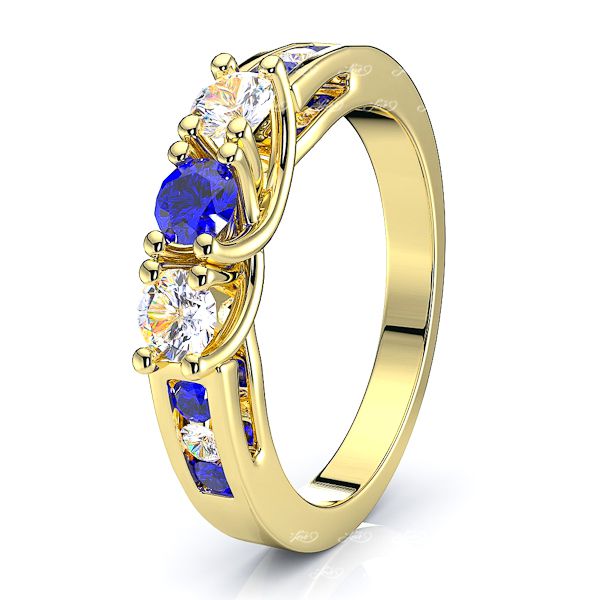 Yellow Diamond and Blue Sapphire