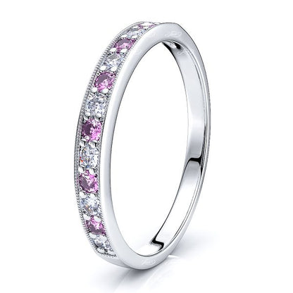 White Diamond and Pink Sapphire