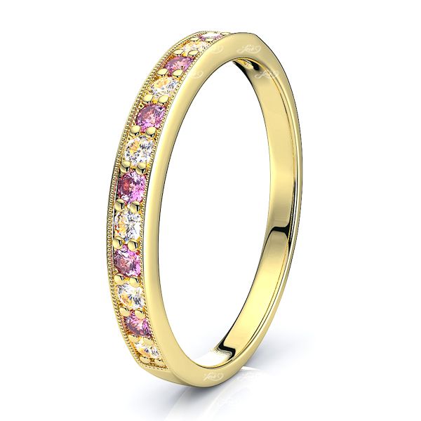 Yellow Diamond and Pink Sapphire