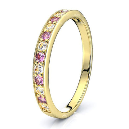 Yellow Diamond and Pink Sapphire