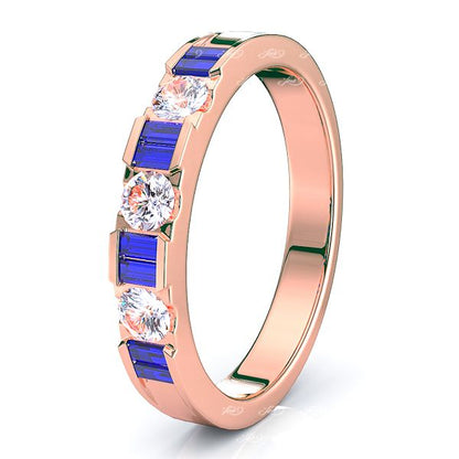 Rose Diamond and Blue Sapphire