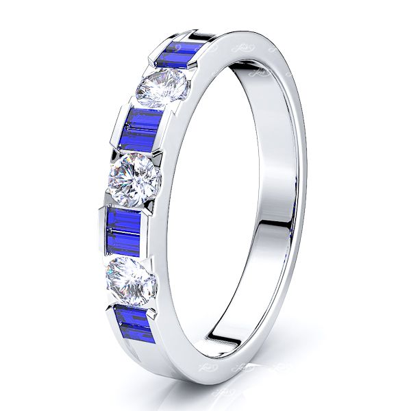 White Diamond and Blue Sapphire