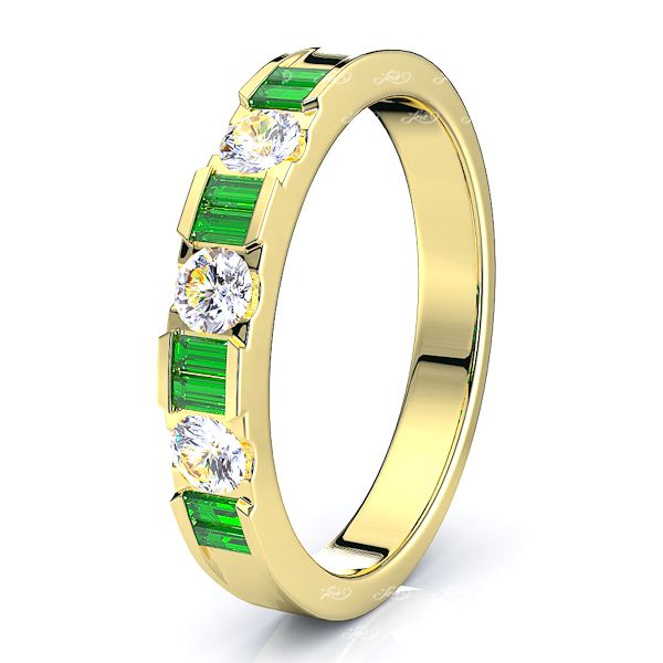 Yellow Diamond and Emerald