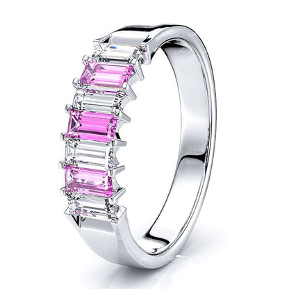 White Diamond and Pink Sapphire
