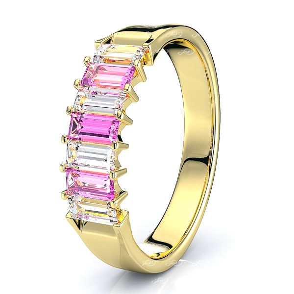 Yellow Diamond and Pink Sapphire