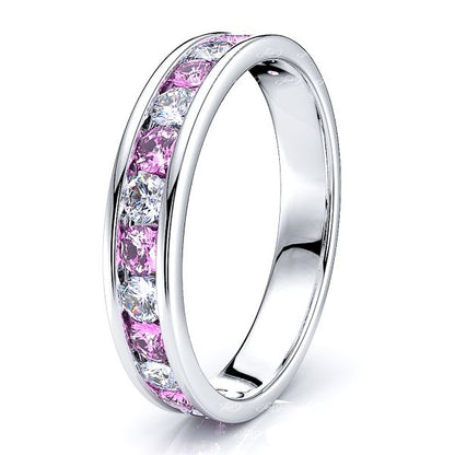 White Diamond and Pink Sapphire