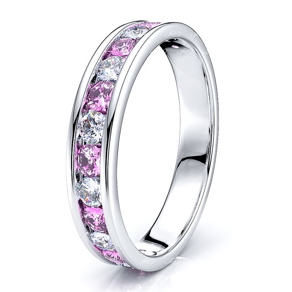 White Diamond and Pink Sapphire