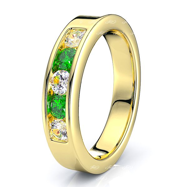 Yellow Diamond and Emerald