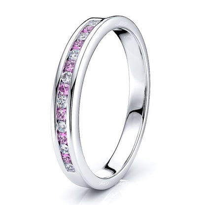 White Diamond and Pink Sapphire
