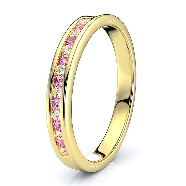 Yellow Diamond and Pink Sapphire