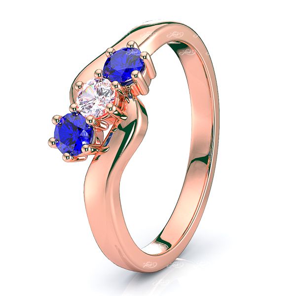 Rose Diamond and Blue Sapphire