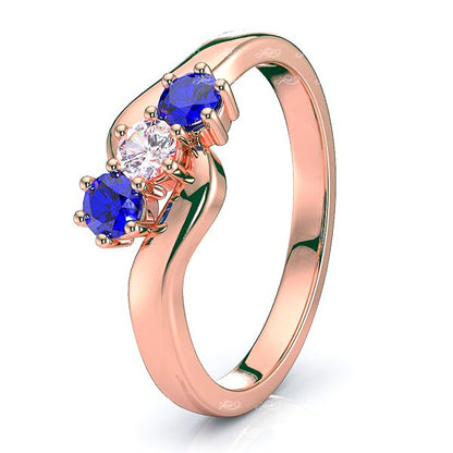 Rose Diamond and Blue Sapphire