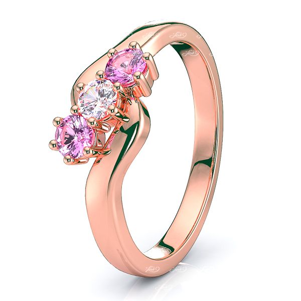 Rose Diamond and Pink Sapphire