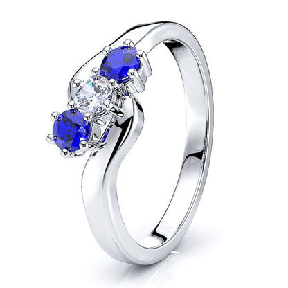 White Diamond and Blue Sapphire
