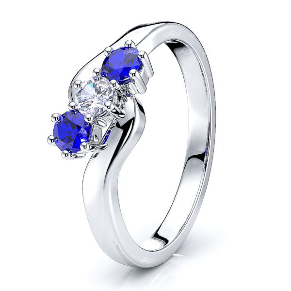 White Diamond and Blue Sapphire