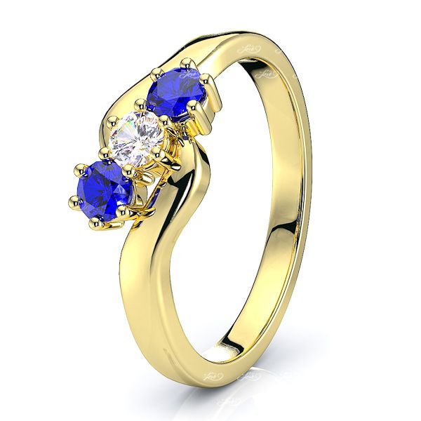 Yellow Diamond and Blue Sapphire
