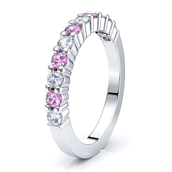 White Diamond and Pink Sapphire