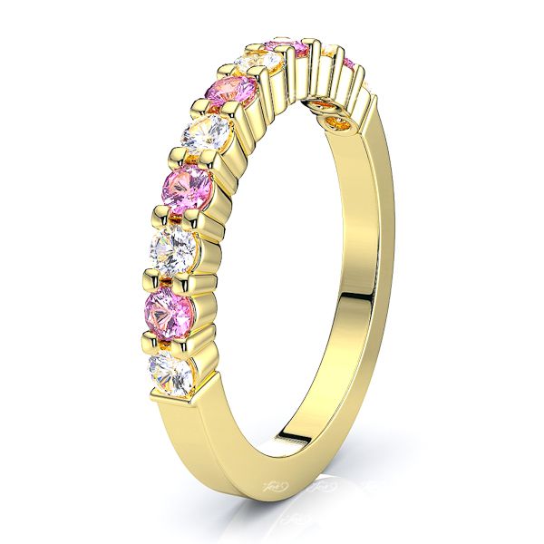 Yellow Diamond and Pink Sapphire