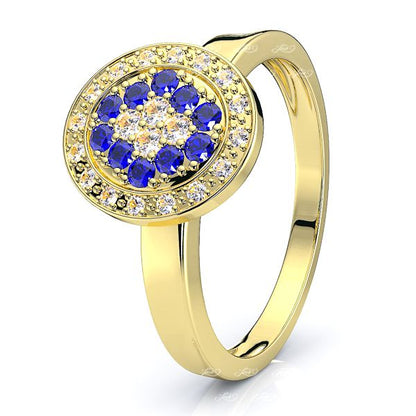 Yellow Diamond and Blue Sapphire