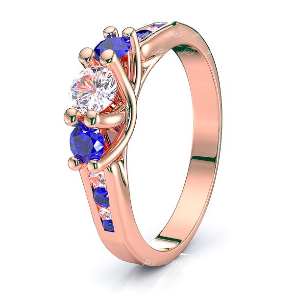Rose Diamond and Blue Sapphire